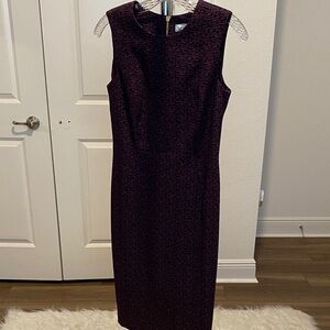 Calvin Klein Purple and Black Dress